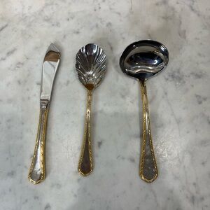 Vintage Set of Kirk Stieff Serving Utensils Hostess Set
